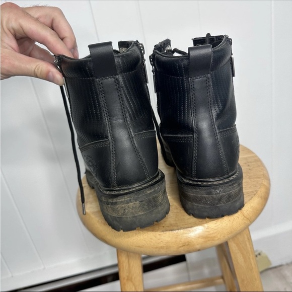 Milwaukee Motorcycle Boots Womens 9C Biker Accelerator Side Zip Freedom Flex - Picture 12 of 12